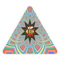 Cute bumblebee triangle stickers