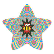 Cute bumblebee star stickers