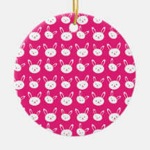 Cute Bunnies Christmas Tree Ornament