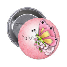 Cute butterfly and flowers pin