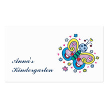 Cute Butterfly Business Card Template