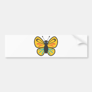 Cute Butterfly Monarch Cartoon Bumper Sticker