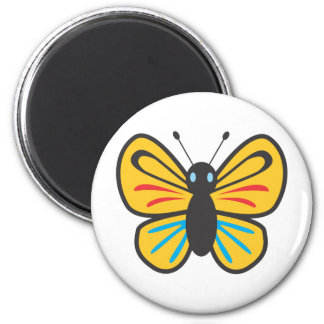 Cute Butterfly Monarch Cartoon Magnet