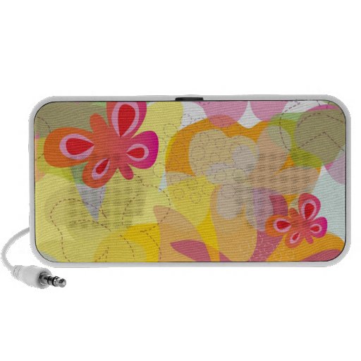 Cute butterfly pattern doodle speaker