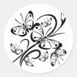Cute Butterfly's Round Stickers