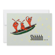 Cute Cajun Crawfish Surprise Party Invitations