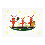 Cute Cajun Music Crawfish Party Invitations