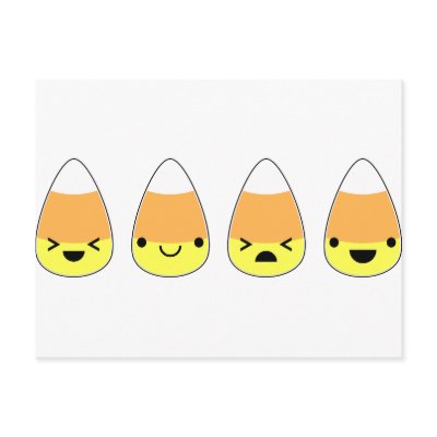 Cute Candy Corn for Halloween! Postcard by blackunicorn