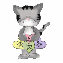 cute candy heart kitty cat cut outs