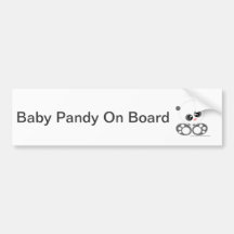 Cute Candy pandy Bumper Stickers