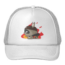 Cute cap pirate raccoon anime cartoon funny hat