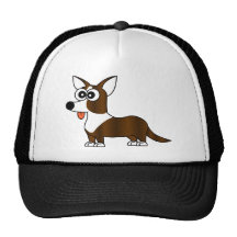 Cute Cardigan Corgi - Brindle Mesh Hats