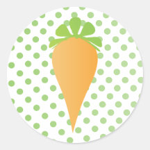 Cute Carrot Round Stickers