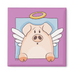 Cute Cartoon Angel Pig Magnet