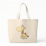 Cute Cartoon Baby Giraffe Shirts Tote Bags