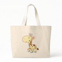 Cute Cartoon Baby Giraffe Shirts Tote Bags