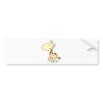 Cute Cartoon Baby Giraffe Shirts Bumper Stickers