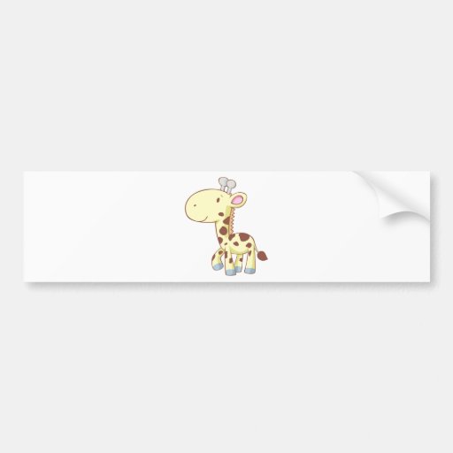 Cute Cartoon Baby Giraffe Shirts Bumper Stickers