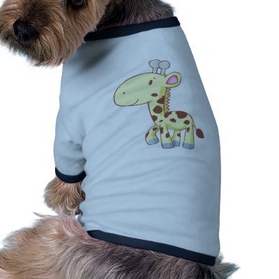Cute Cartoon Baby Giraffe Shirts Dog Clothing by graphicdesigner