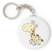 Cute Cartoon Baby Giraffe Shirts Key Chains