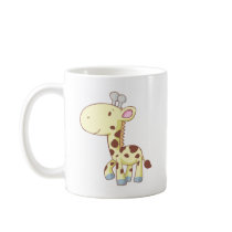 Cute Cartoon Baby Giraffe Shirts Coffee Mugs