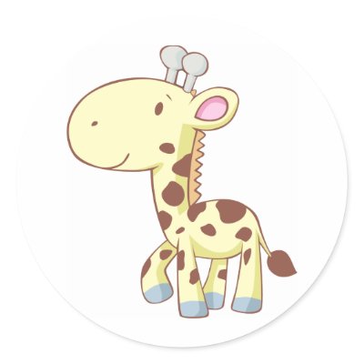 Cute Cartoon Baby Giraffe Shirts Stickers by graphicdesigner