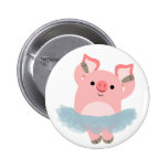 Cute Cartoon Ballerina Pig Button Badge buttons