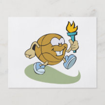cute cartoon basketball with torch flyers