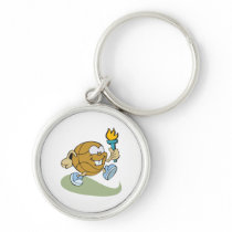 cute cartoon basketball with torch key chains