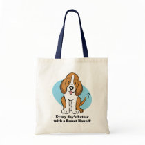 Cute Cartoon Basset Hound Bag