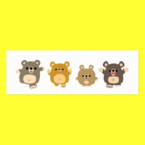 Cute cartoon Bears 2 bookmark (profile card) business cards