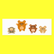 Cute cartoon Bears 3 Bookmark (profile card) business cards