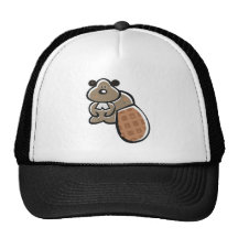 cute cartoon beaver trucker hat