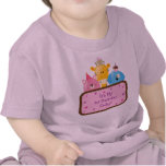Cute Cartoon Birthday Animals Customizable Pink t-shirts