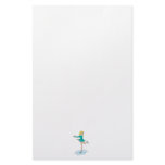cute cartoon blonde girl figure skating stationery