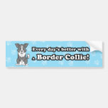 Cute Cartoon Border Collie Bumper Sticker