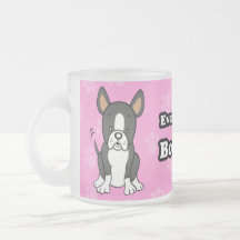 Cute Cartoon Boston Terrier Mug
