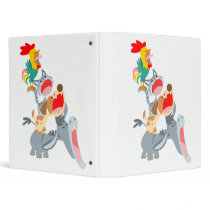 Cute Cartoon Bremen Town Musicians Binder