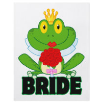 cute cartoon bride froggy frog with text custom flyer