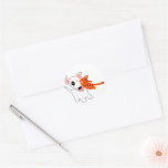 Cute Cartoon Bull Terrier and Kitten Sticker