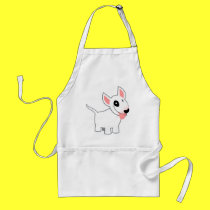 Cute Cartoon Bull Terrier Cooking Apron
