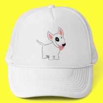 Cute Cartoon Bull Terrier T-Shirt hats