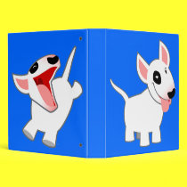 Cute Cartoon Bull Terriers Avery Binder