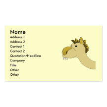 Cute Cartoon Camel Business Cards