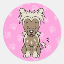 Cute Cartoon Chinese Crested Sticker