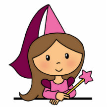 Cute Cartoon Clip Art Princess in a Pink Dress Photo Cut Outs