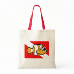 Cute Cartoon Clownfish Dive Flag Canvas Bag
