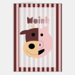 Cute cartoon cow + pig = Moink card cards