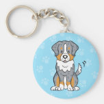 Cute Cartoon Dog Australian Shepherd Keychain