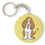 Cute Cartoon Dog Basset Hound Keychain